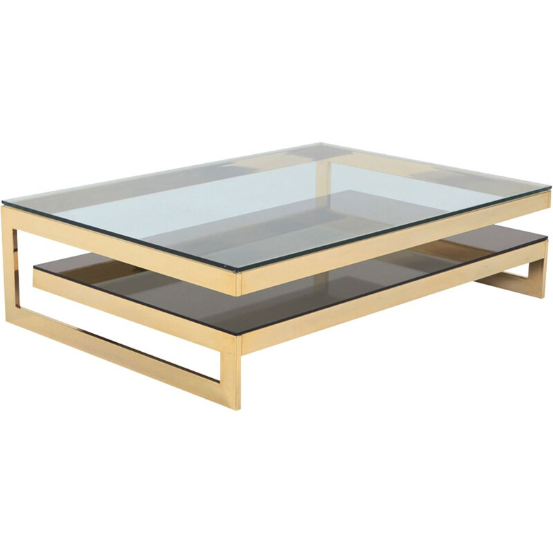 Vintage coffee table "Golden G" by Belgo Chrome