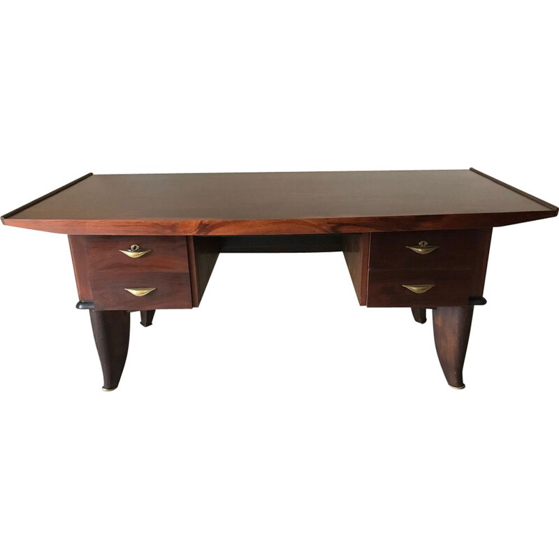 French vintage desk in rosewood 1940