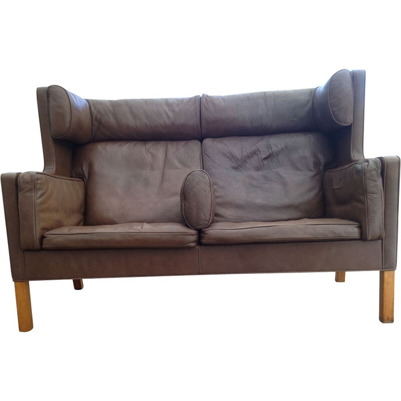 Vintage 2192 sofa for Stalo in brown leather