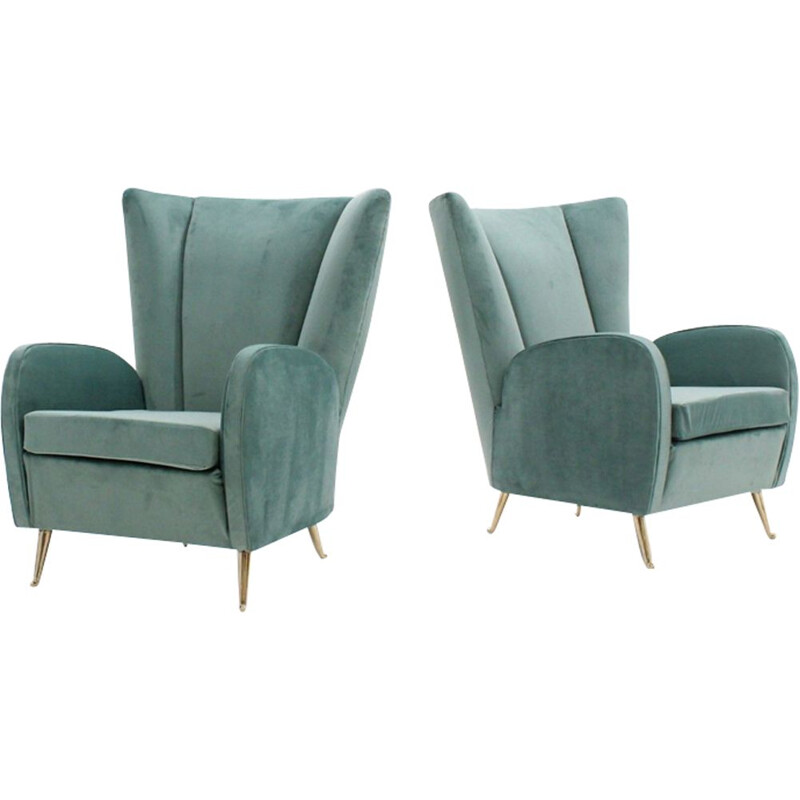 Set of 2 vintage Italian armchairs by ISA