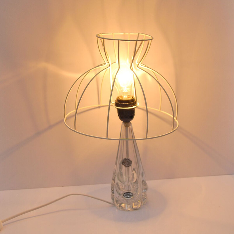 Vintage Belgian lamp in crystal by st Louis France