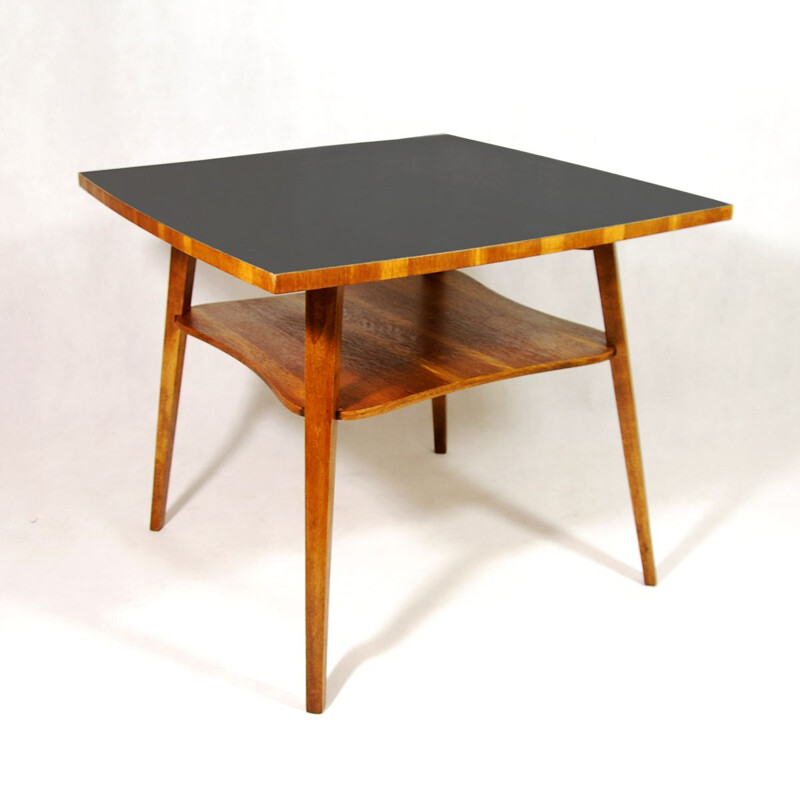 Vintage German side table with a black top