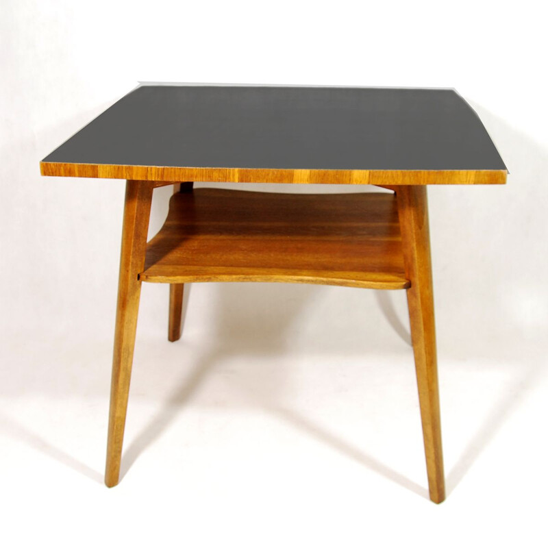 Vintage German side table with a black top