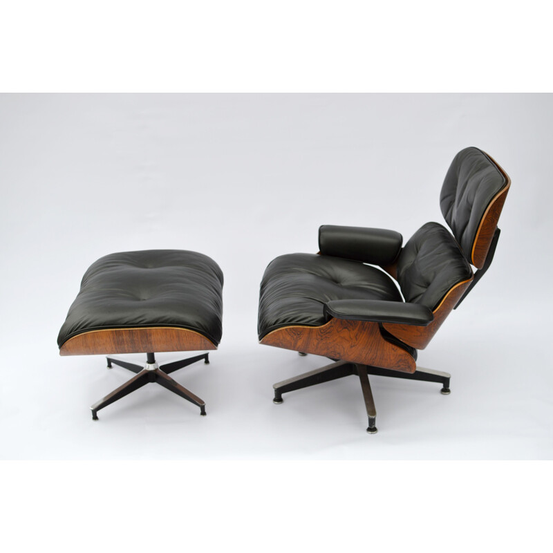 Fauteuil lounge & ottoman palissandre, Charles Eames pour Herman Miller 1961