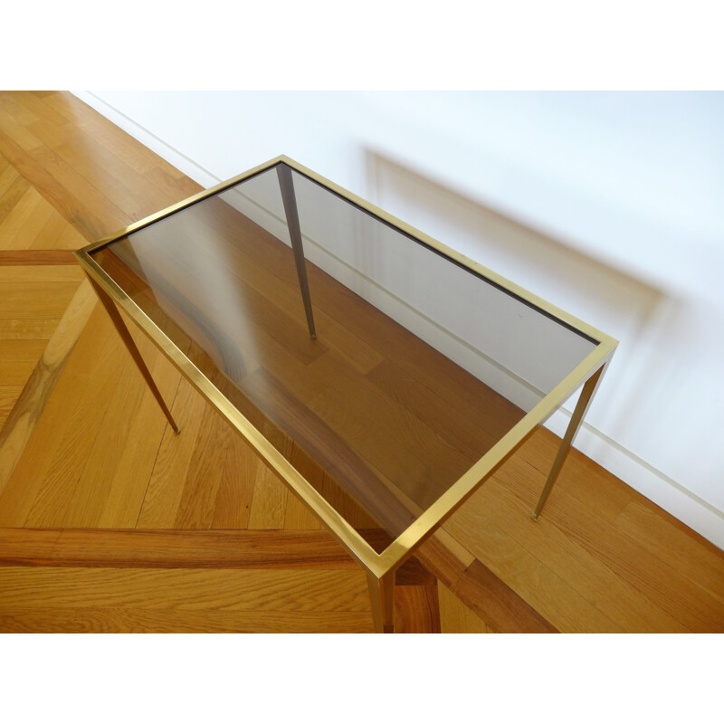 Vintage brass side table by Vereinigte Werkstätten