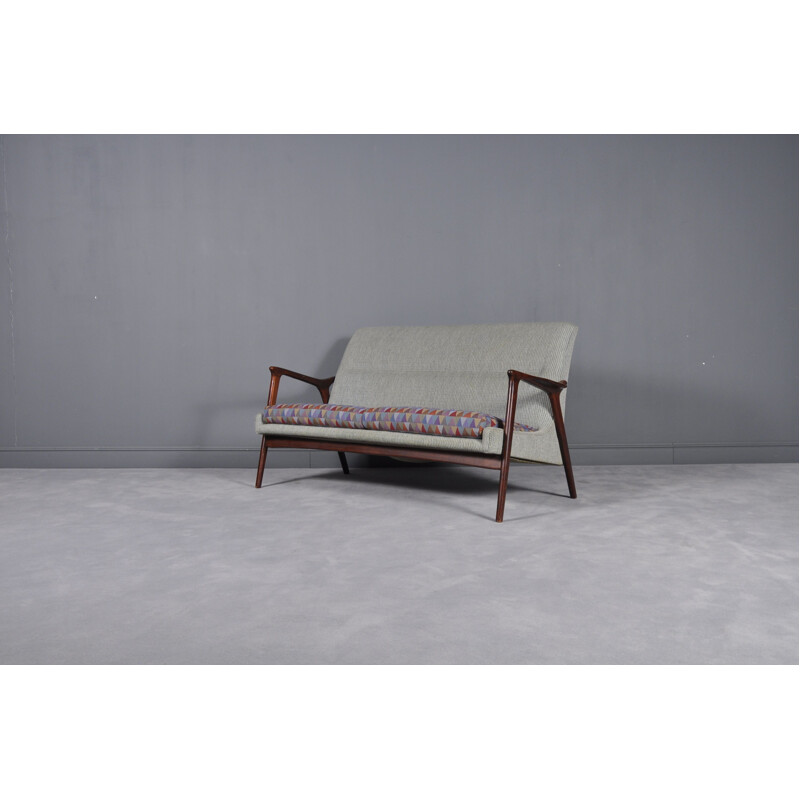 Vintage modern Danish teak loveseat