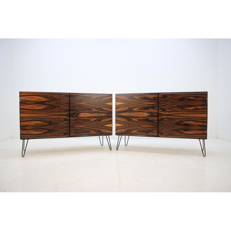 Set of  2 vintage rosewood sideboard by Omann Jun