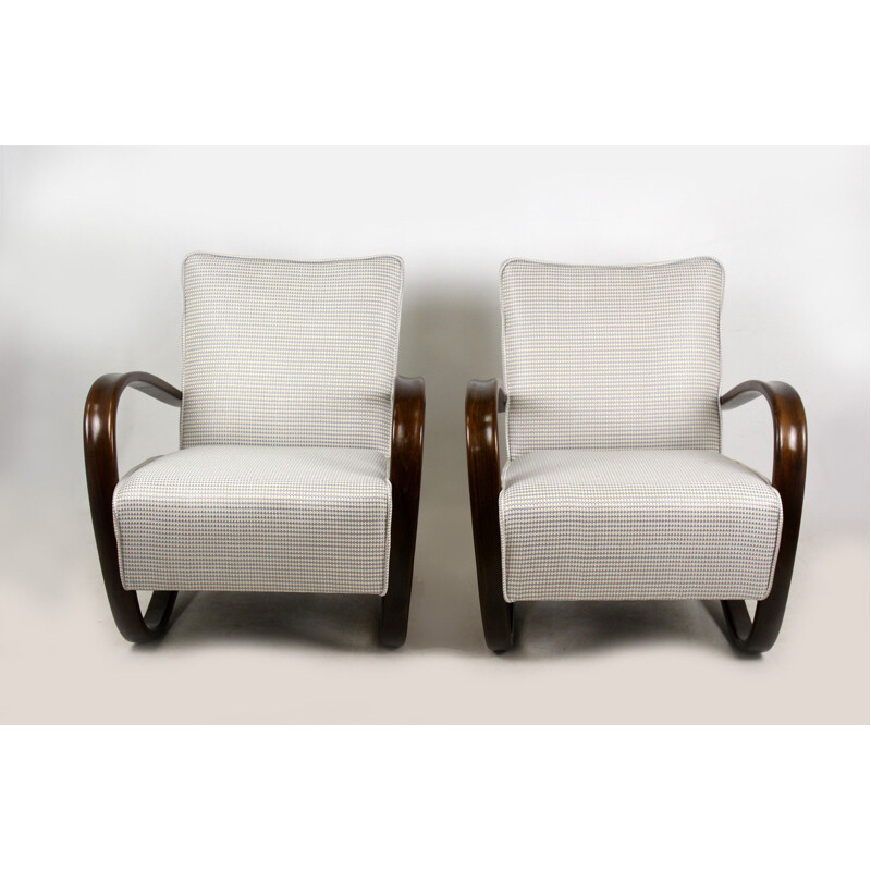 Set of 2 vintage H - 269 armchairs by Jindrich Halabala