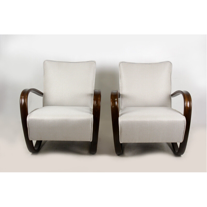 Suite de 2 fauteuils vintage H - 269 par Jindrich Halabala