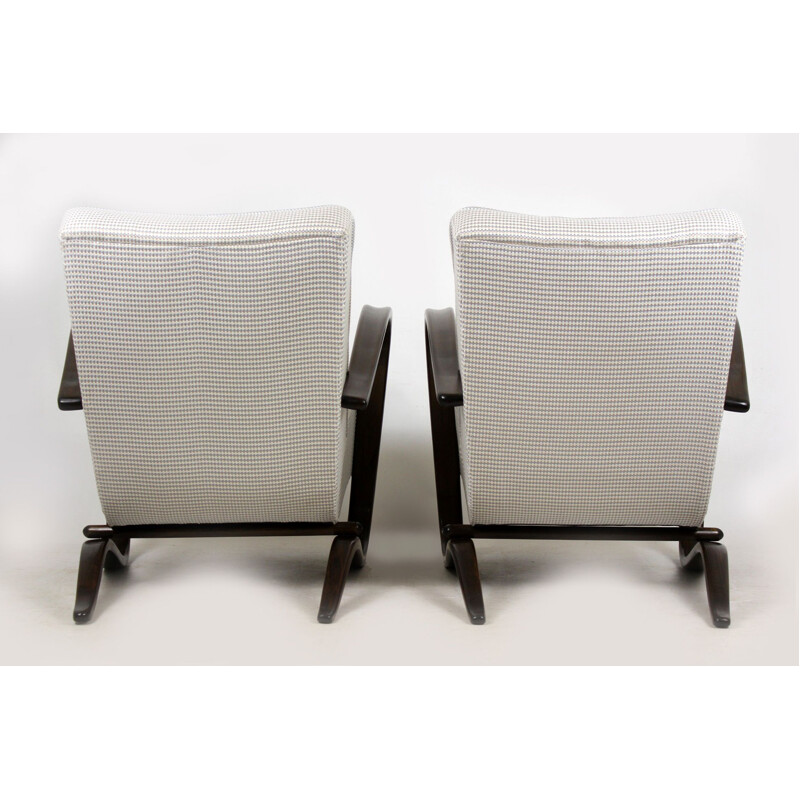 Set of 2 vintage H - 269 armchairs by Jindrich Halabala