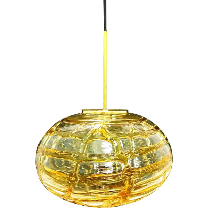 Vintage hanging lamp glass globe Mazzega