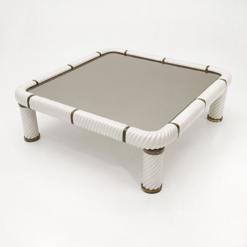 Vintage Italian coffee table in ceramic by Tommaso Barbi