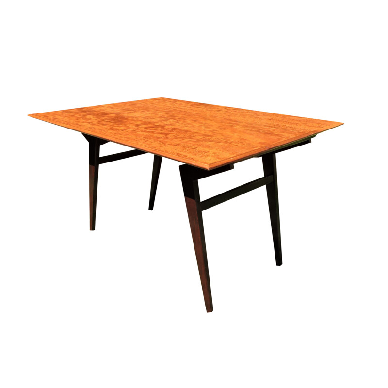 Vintage adjustable dining table in teak