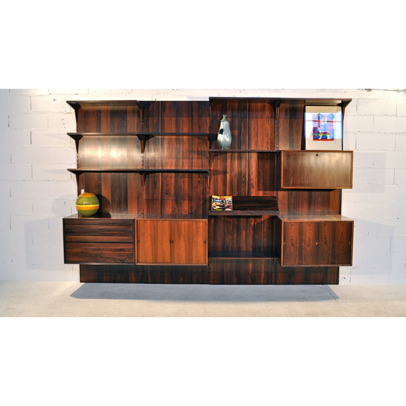 Modular bookcase in rosewood, Poul CADOVIUS - 1950s