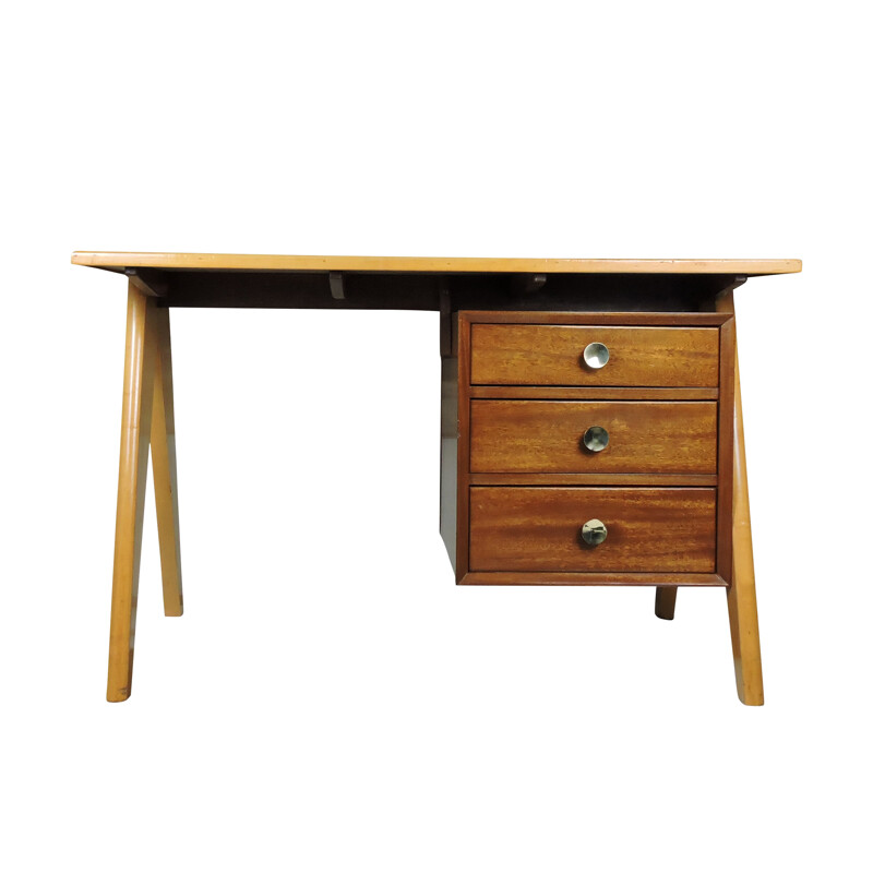 Vintage teak desk with formica top