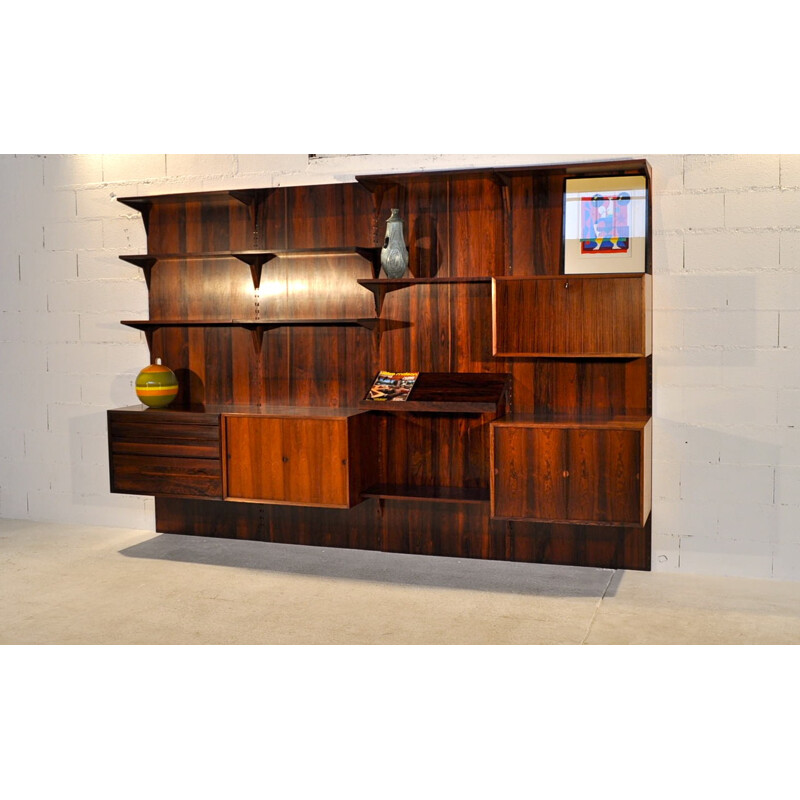 Modular bookcase in rosewood, Poul CADOVIUS - 1950s