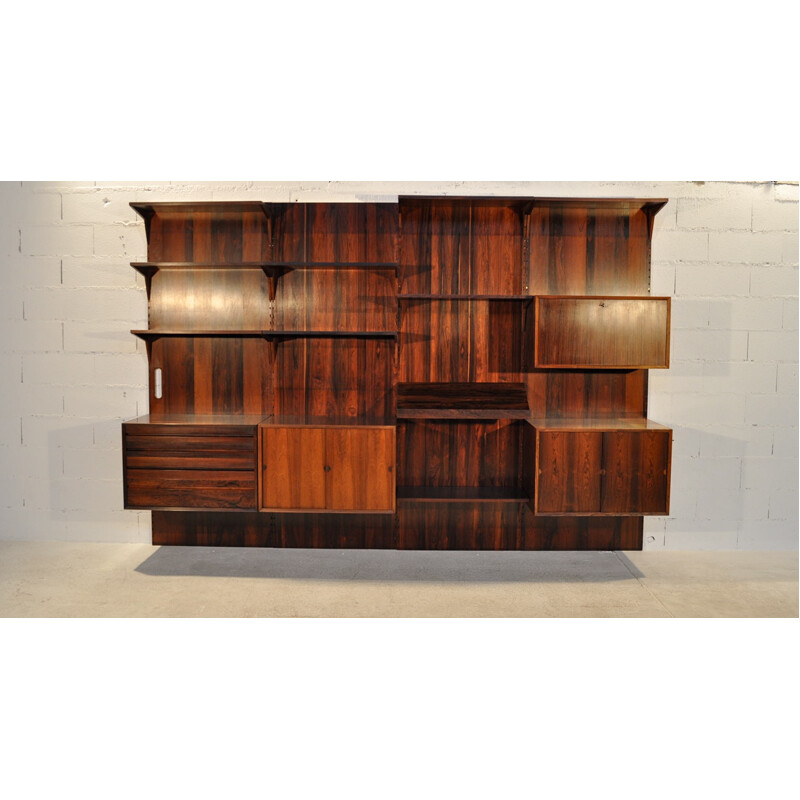 Modular bookcase in rosewood, Poul CADOVIUS - 1950s