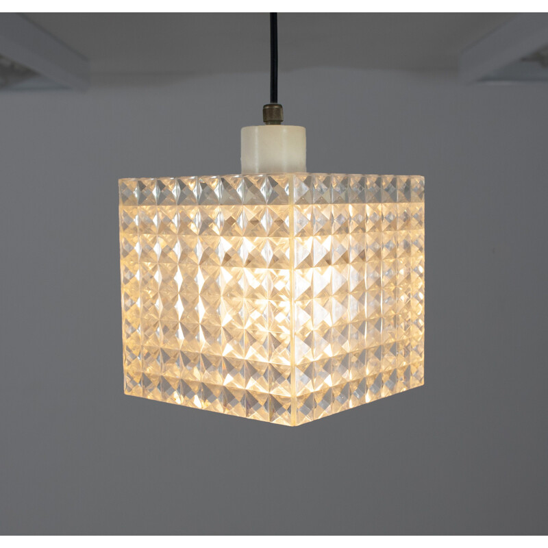 Diamond pendant light by Aloys Gangkofner for Erco