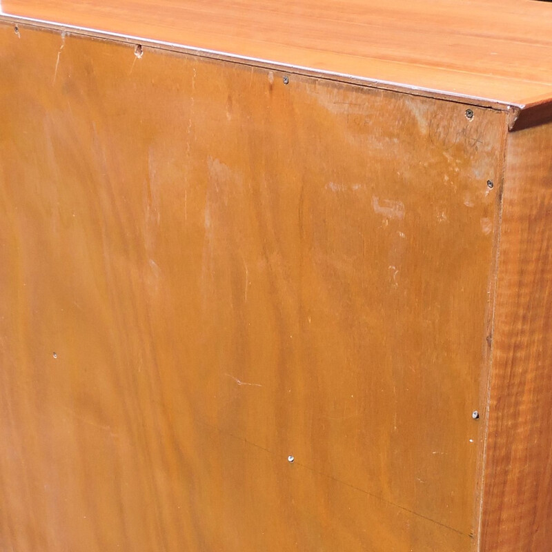 Vintage teak and walnut chest of drawers by Alfred Cox