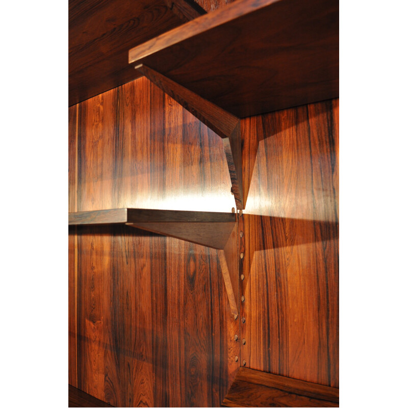 Modular bookcase in rosewood, Poul CADOVIUS - 1950s