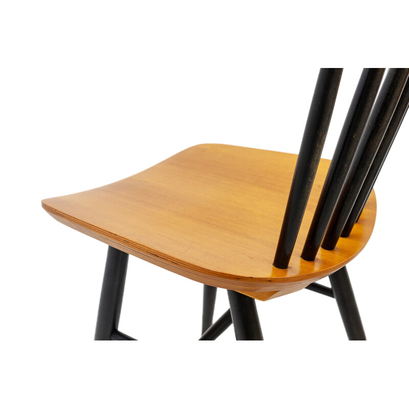 Conjunto de 4 sillas Nesto en teca bicolor 1960