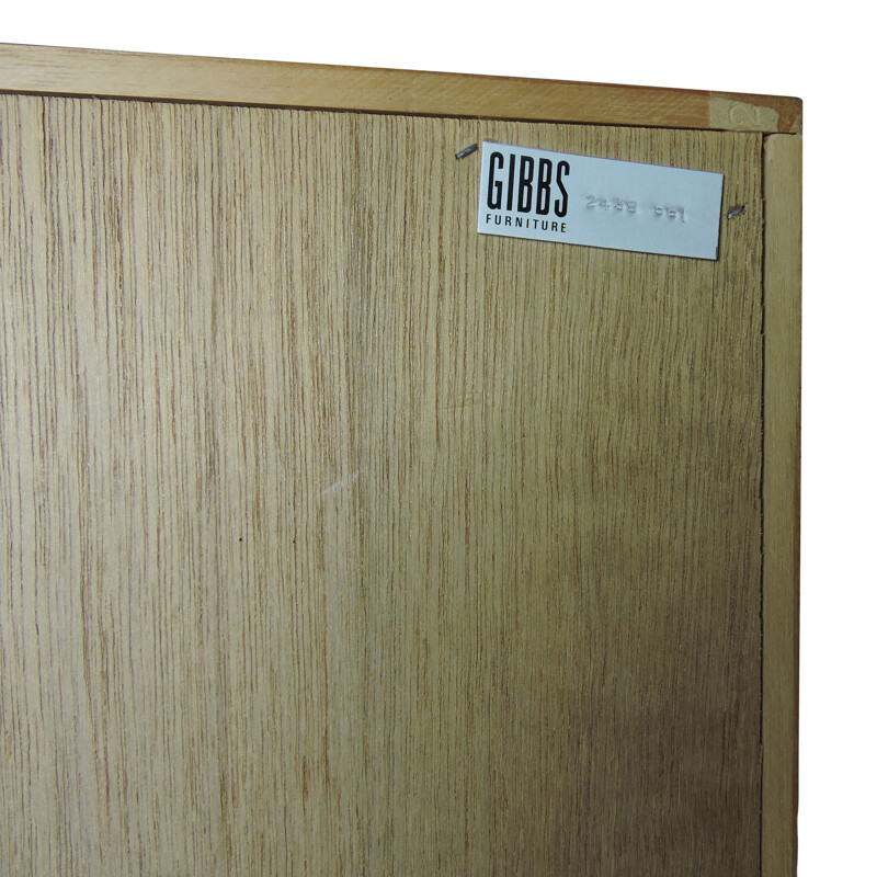 Vintage chest of drawers in oak by Gibbs & Co