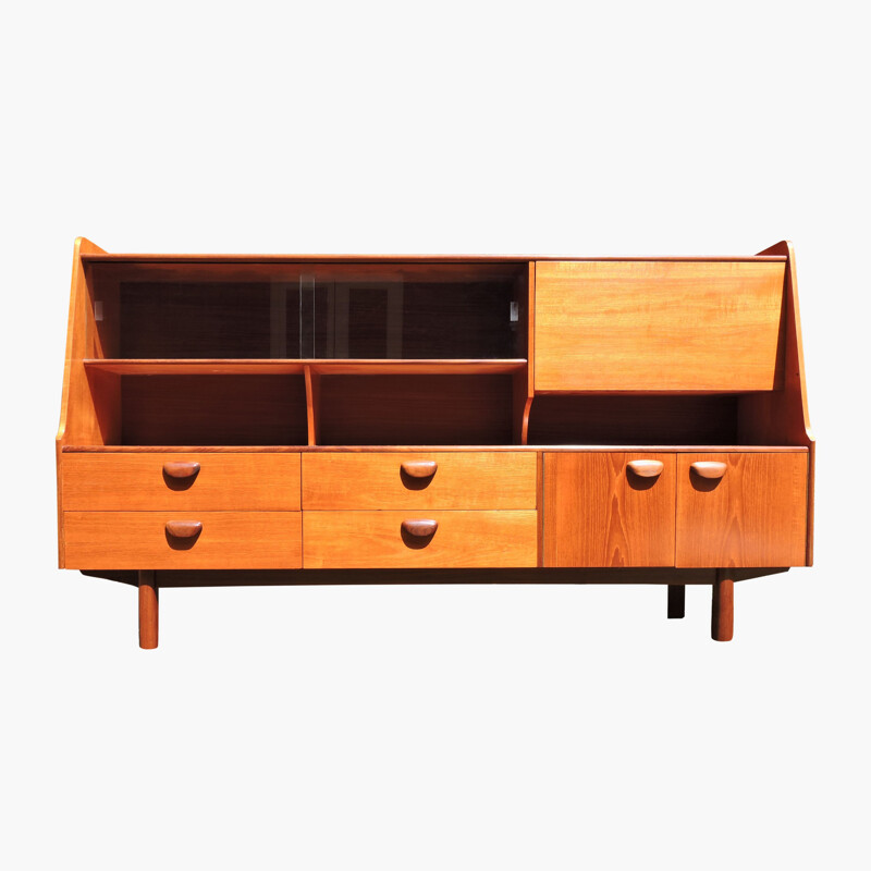 Vintage British highboard in teak by Portwood