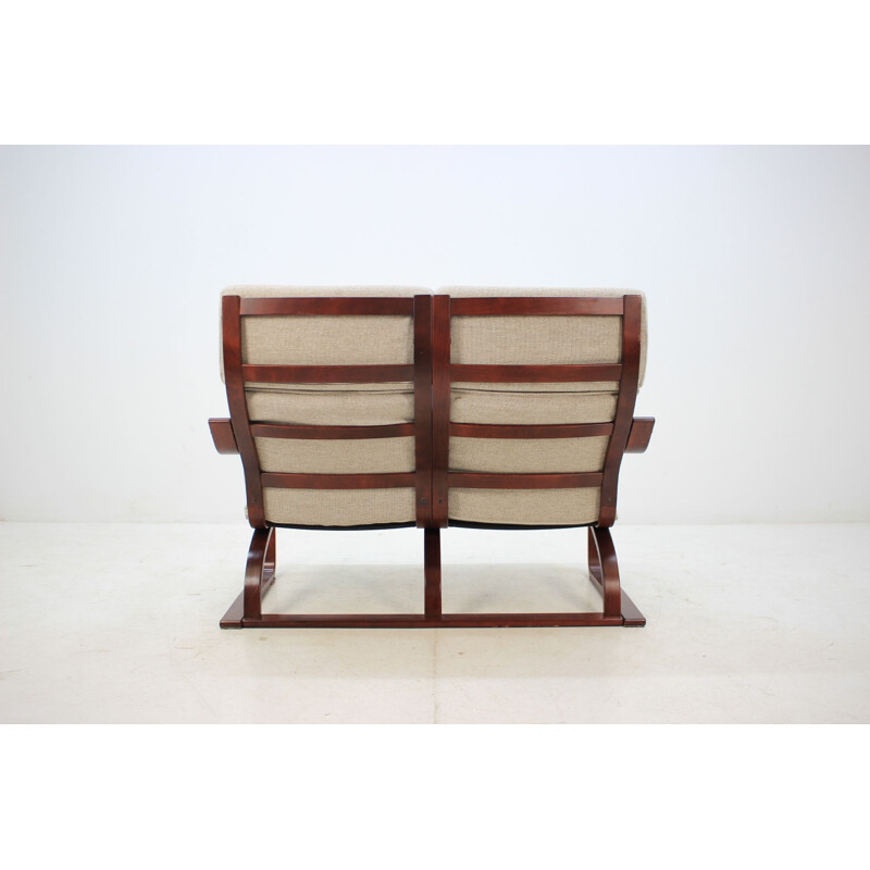 Vintage 2-seater sofa in bent wood by Ton Czechoslovakia