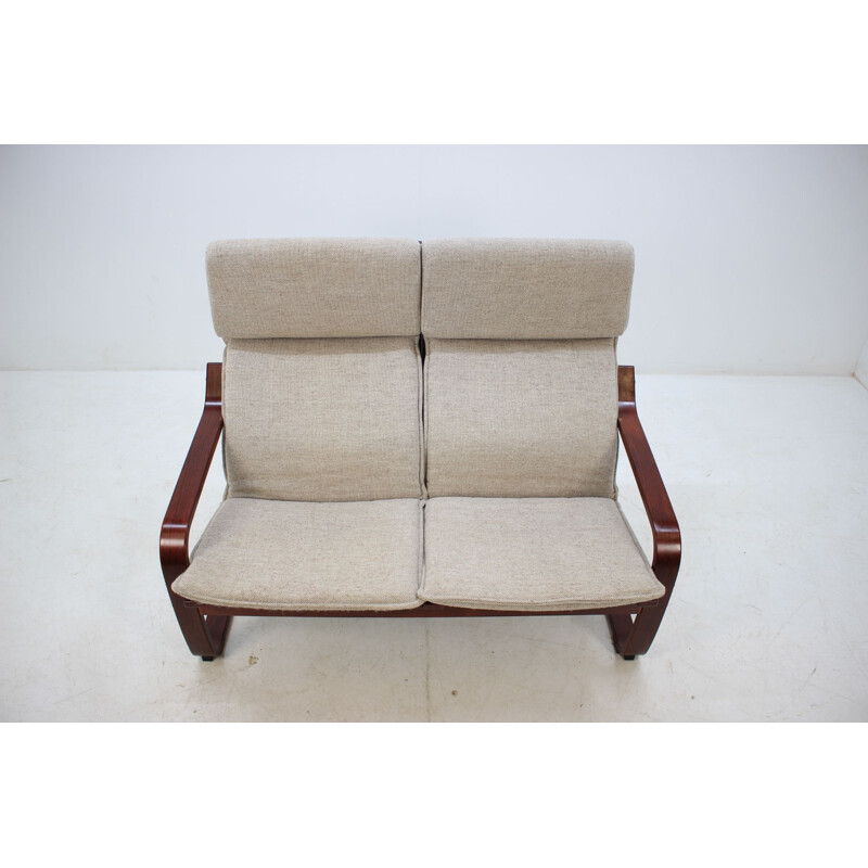 Vintage 2-seater sofa in bent wood by Ton Czechoslovakia