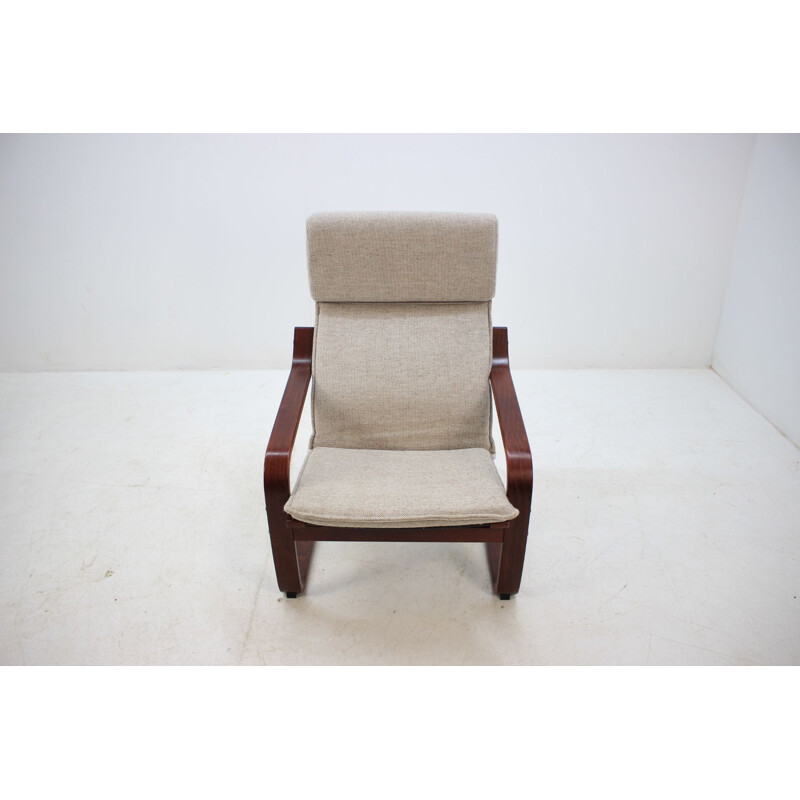 Vintage armchair in bent wood by Ton Czechoslovakia