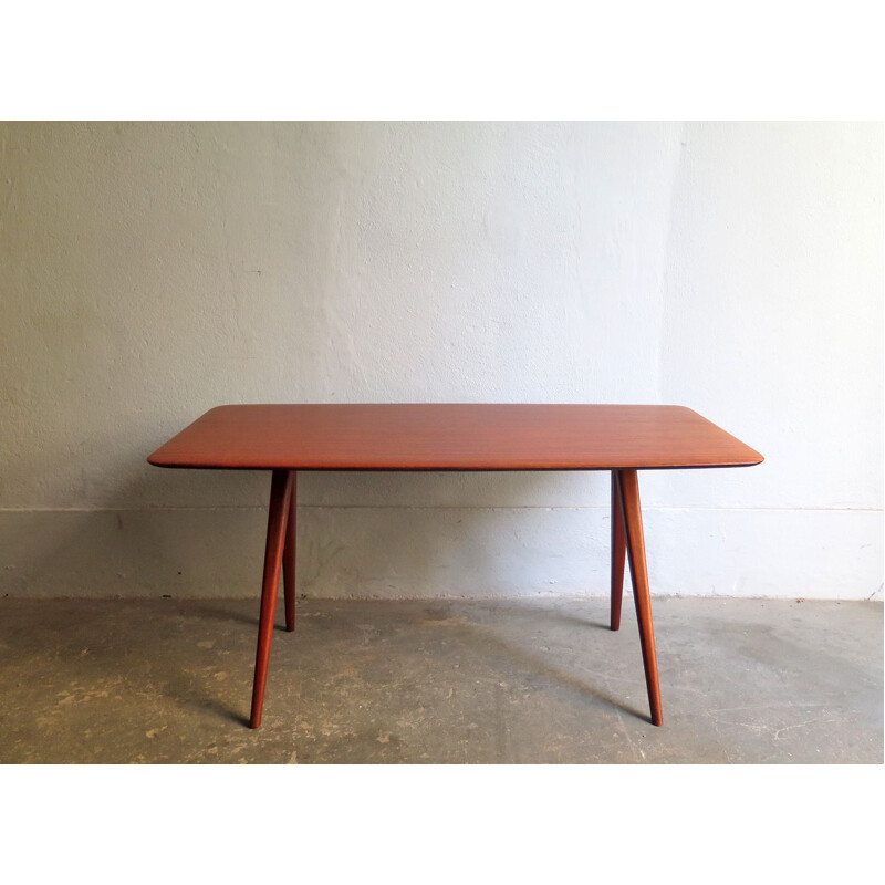 Vintage coffee table with scissor legs by Wilhelm Renz