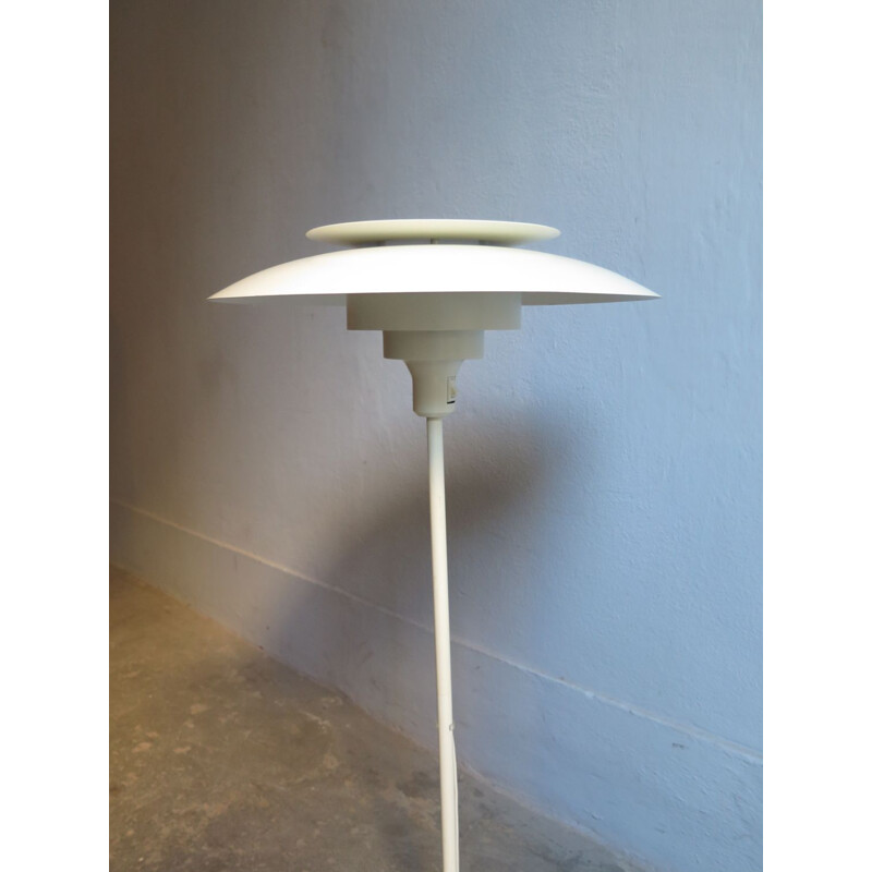 Lampe vintage danoise en métal blanc
