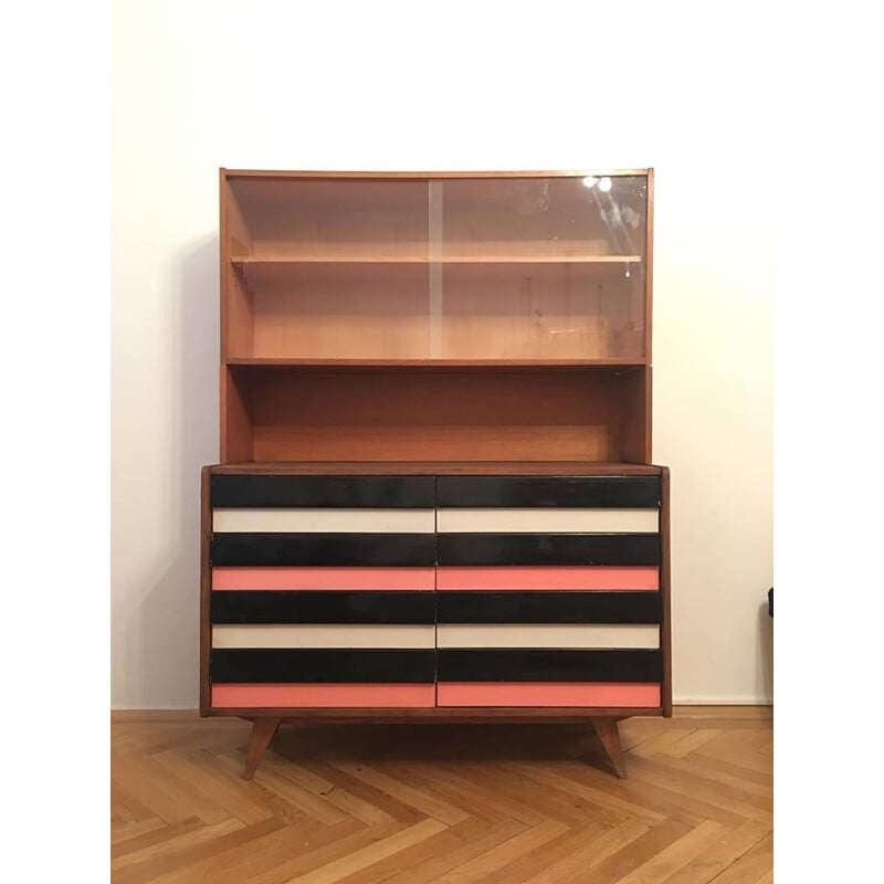 Commode vintage avec bibliothèque " U-453" par Jiri Jiroutek pour Interier Praha, 1960