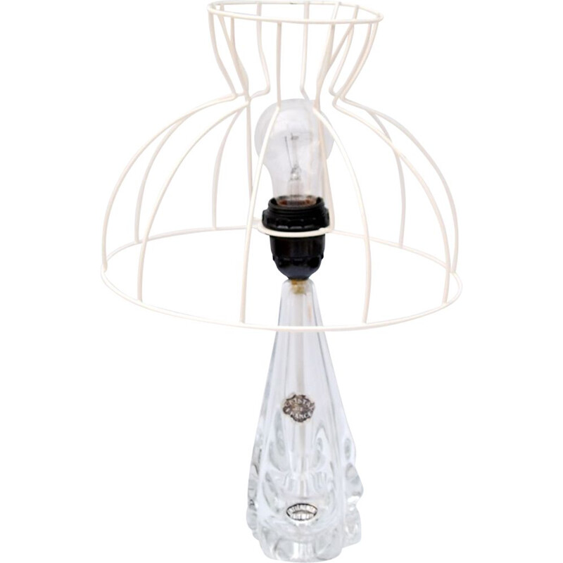 Vintage Belgian lamp in crystal by st Louis France