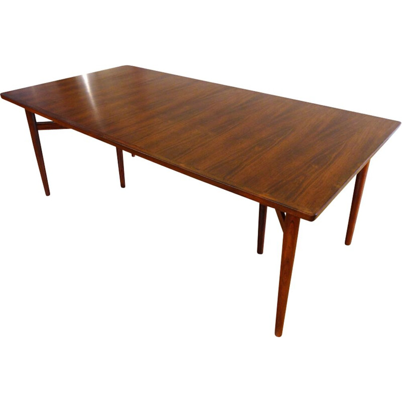 Table vintage extensible en palissandre par Arne Vodder