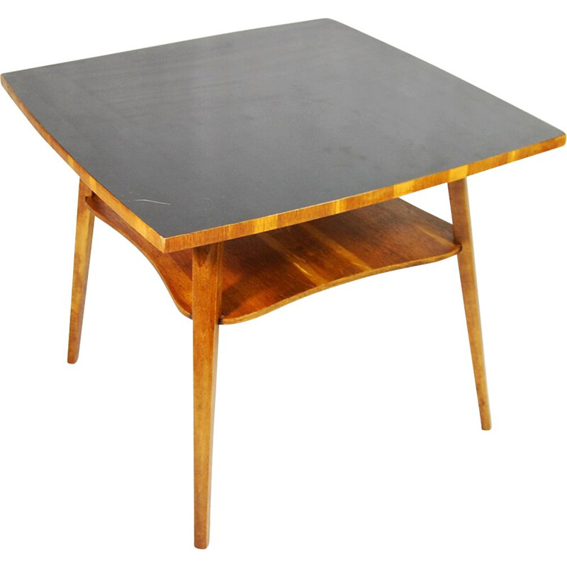 Vintage German side table with a black top