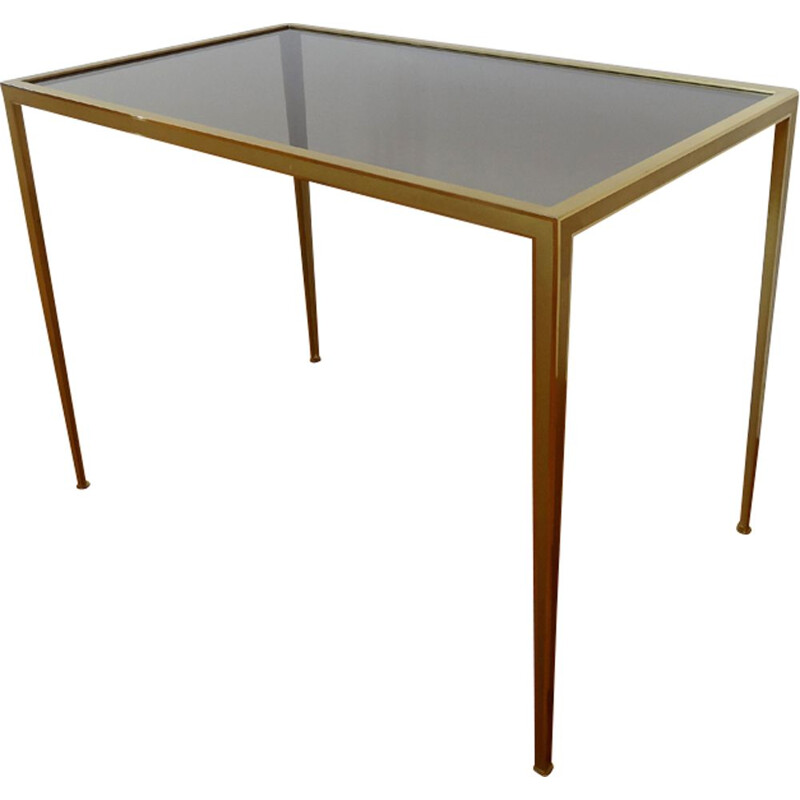 Vintage brass side table by Vereinigte Werkstätten