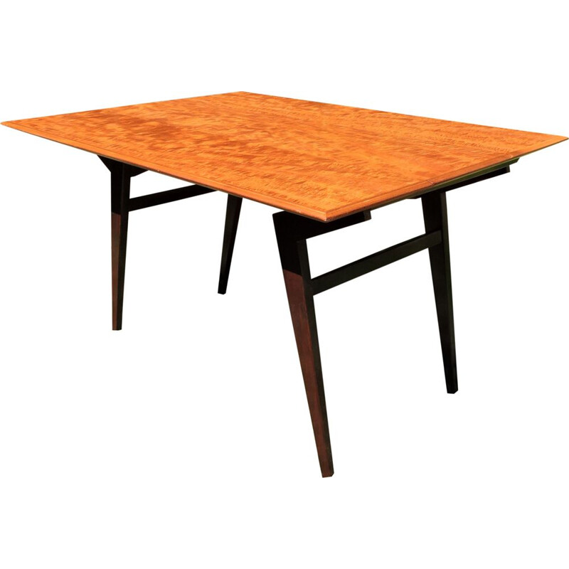 Vintage adjustable dining table in teak