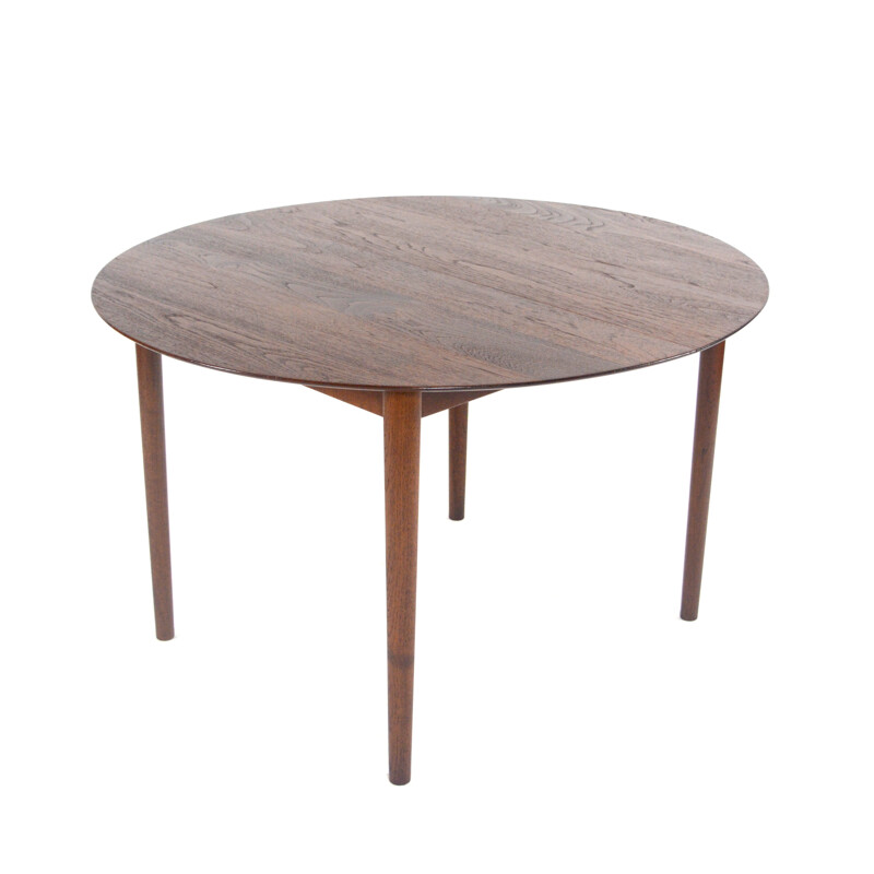 Scandinavian extendable dining table in teak, Peter HVIDT - 1956