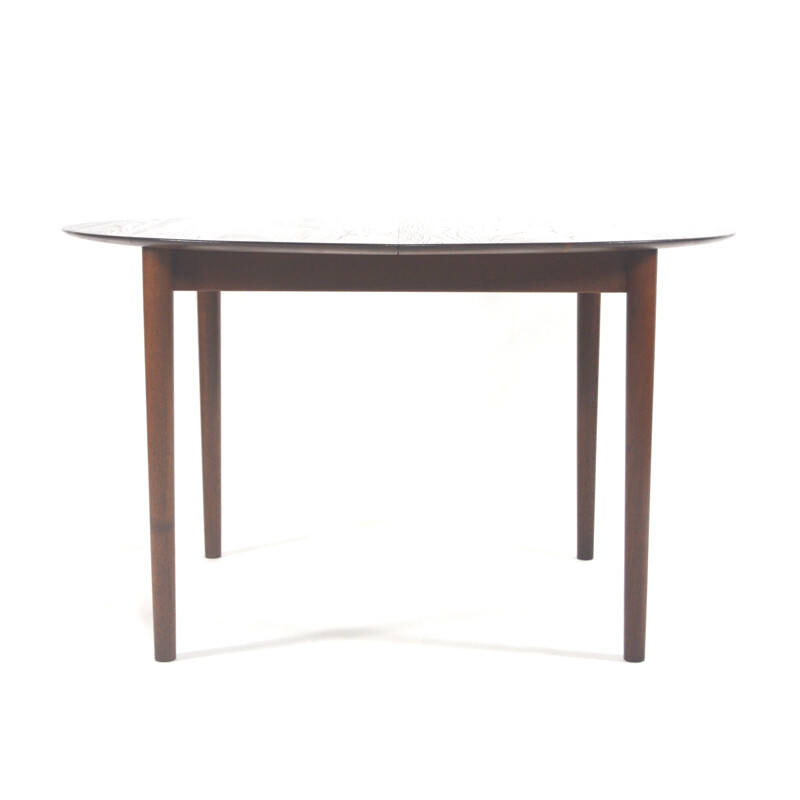 Scandinavian extendable dining table in teak, Peter HVIDT - 1956