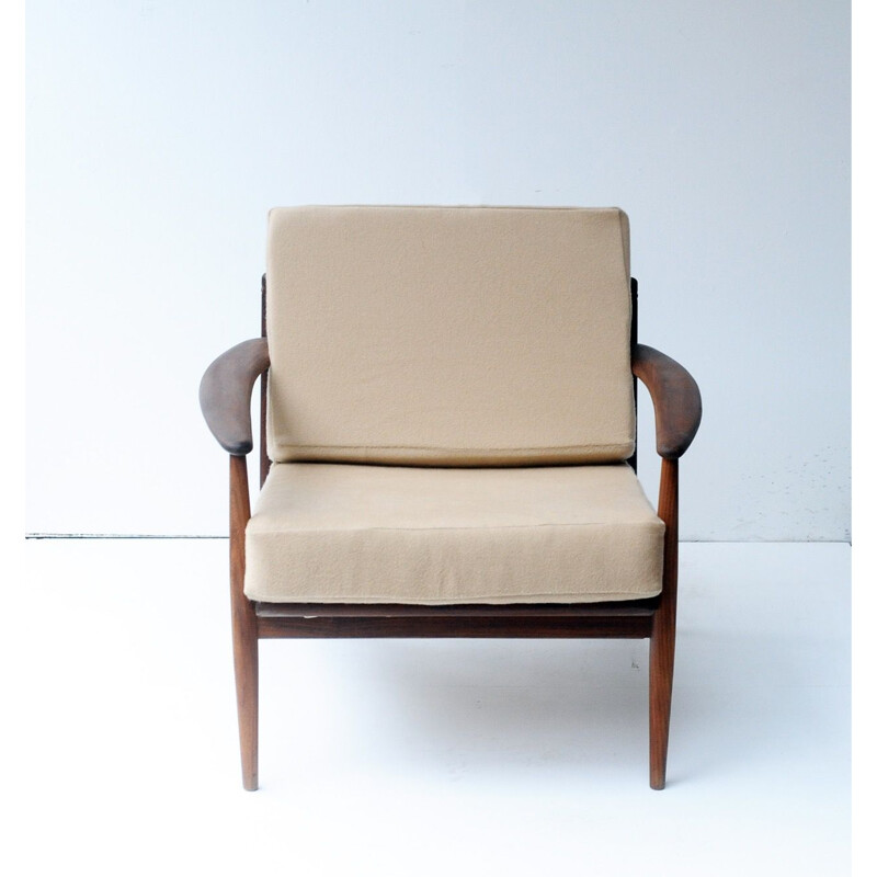 Vintage scandinavian teak armchair by Grete Jalk