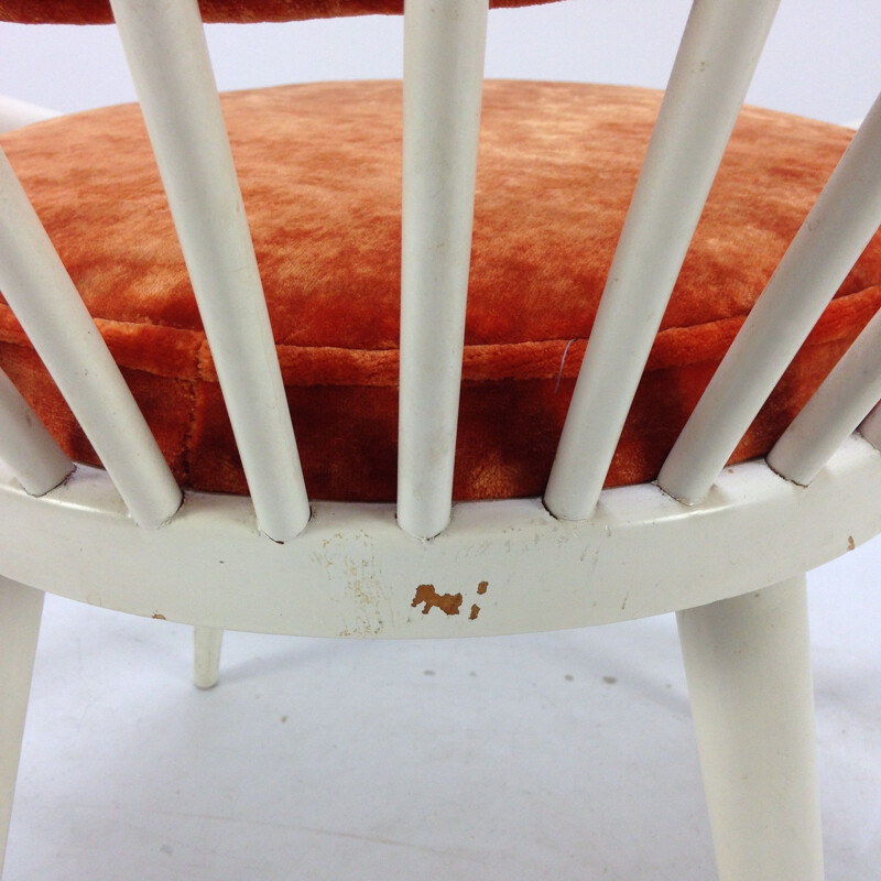 Vintage red Circle armchair by Yngve Ekström 1960s