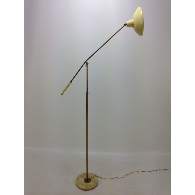 Vintage italian Stilux floor lamp in cover and marble 1950