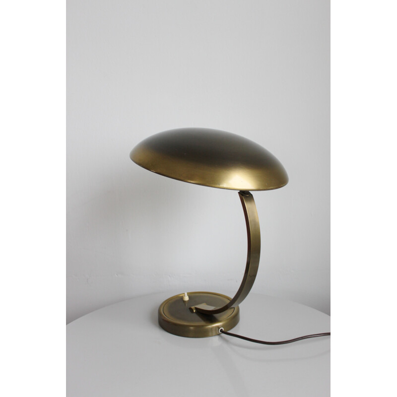 Vintage Kaiser Idell 6751 brass table lamp from Christian Dell