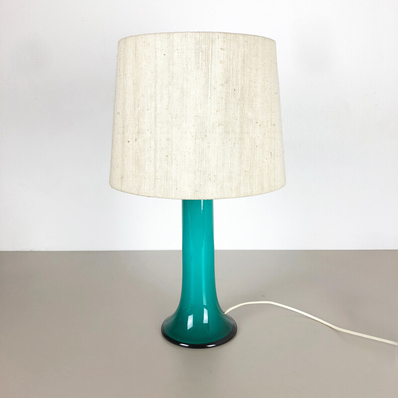 Lampada da tavolo vintage verde di Uno e Östen Kristiansson per Luxus Vittsjö, Svezia anni '70