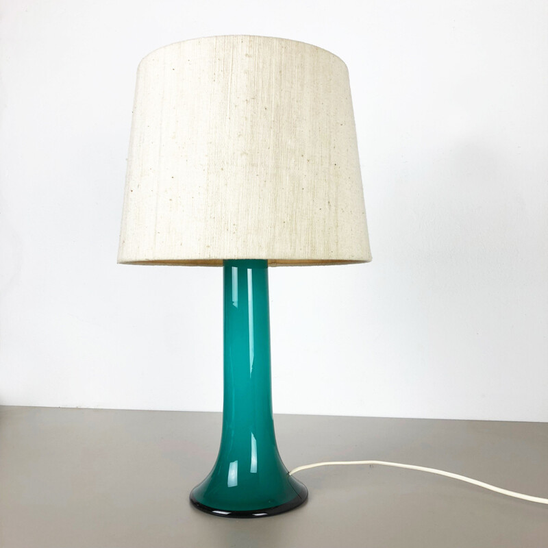 Lampe de table vintage verte par Uno et Östen Kristiansson pour Luxus Vittsjö, Suède 1970