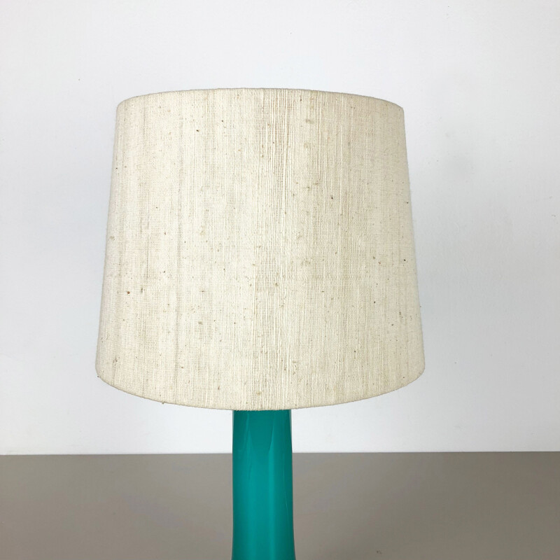 Green vintage table lamp by Uno and Östen Kristiansson for Luxus Vittsjö, Sweden 1970s