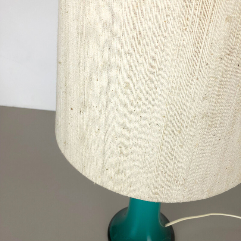 Green vintage table lamp by Uno and Östen Kristiansson for Luxus Vittsjö, Sweden 1970s