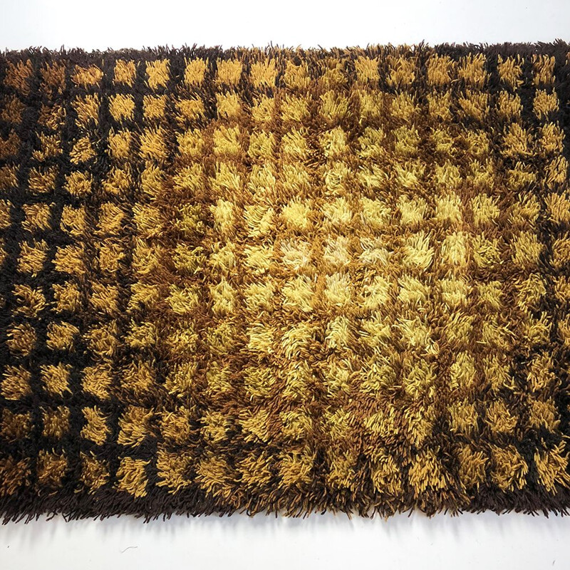 Scandinavian carpet, Pop Art "Finlandia" Rya by Verner Panton, 1970s 