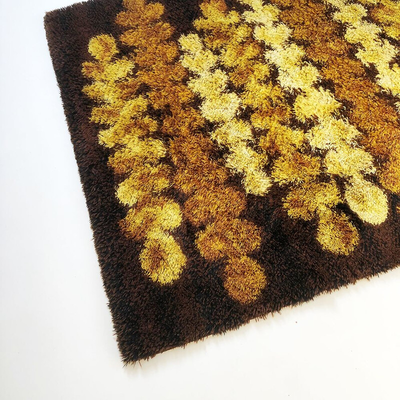 Original Art Pop scandinave Rya tapis Carpet, Danemark des années 1960